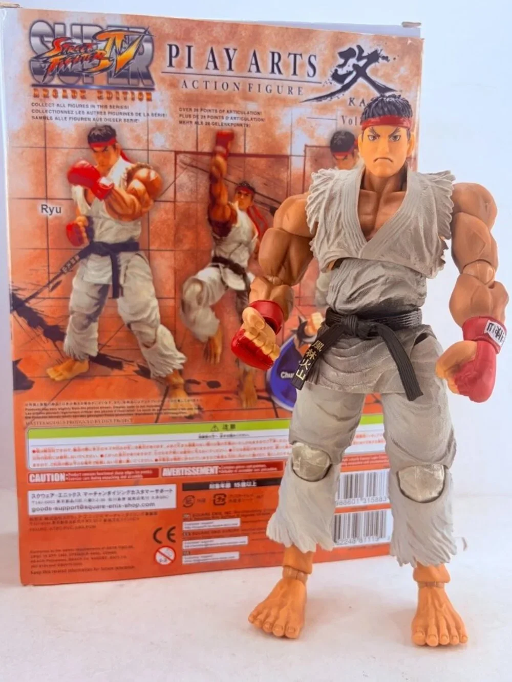 Street Fighter IV Ryu 8 Inch Collectible Action Figure w Accessories Stand Rare